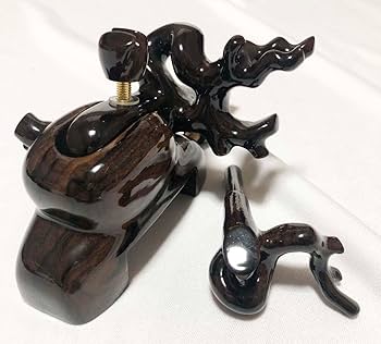 ヘラブナ釣り万力★カウンター付き淡黒檀希少材貼り万力と★竿枕一点物★73 ヘラブナ釣り万力☆カウンター付き淡黒檀希少材貼り万力と☆