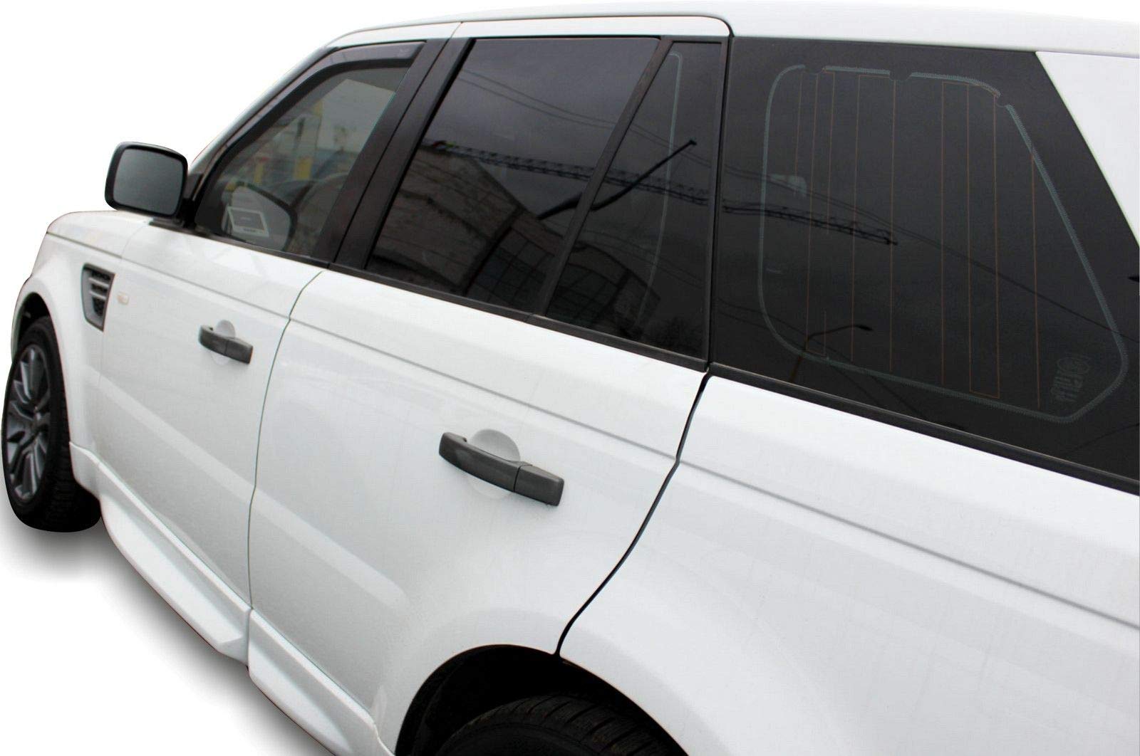 J&J AUTOMOTIVE Windabweiser passend für Land Rover Range Rover Sport 5-Türer 2005-2013 4tlg, Heko Regenabweiser Vorne Hinten Getönt Dunkel Passform
