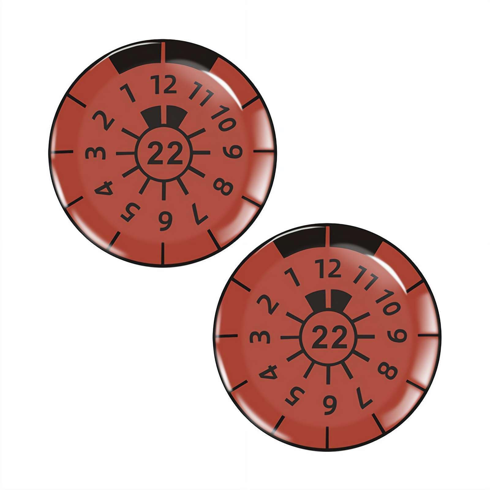 YROHGKPN Pack Of 2 Gel Raised License Plate Inspection Stickers Strong