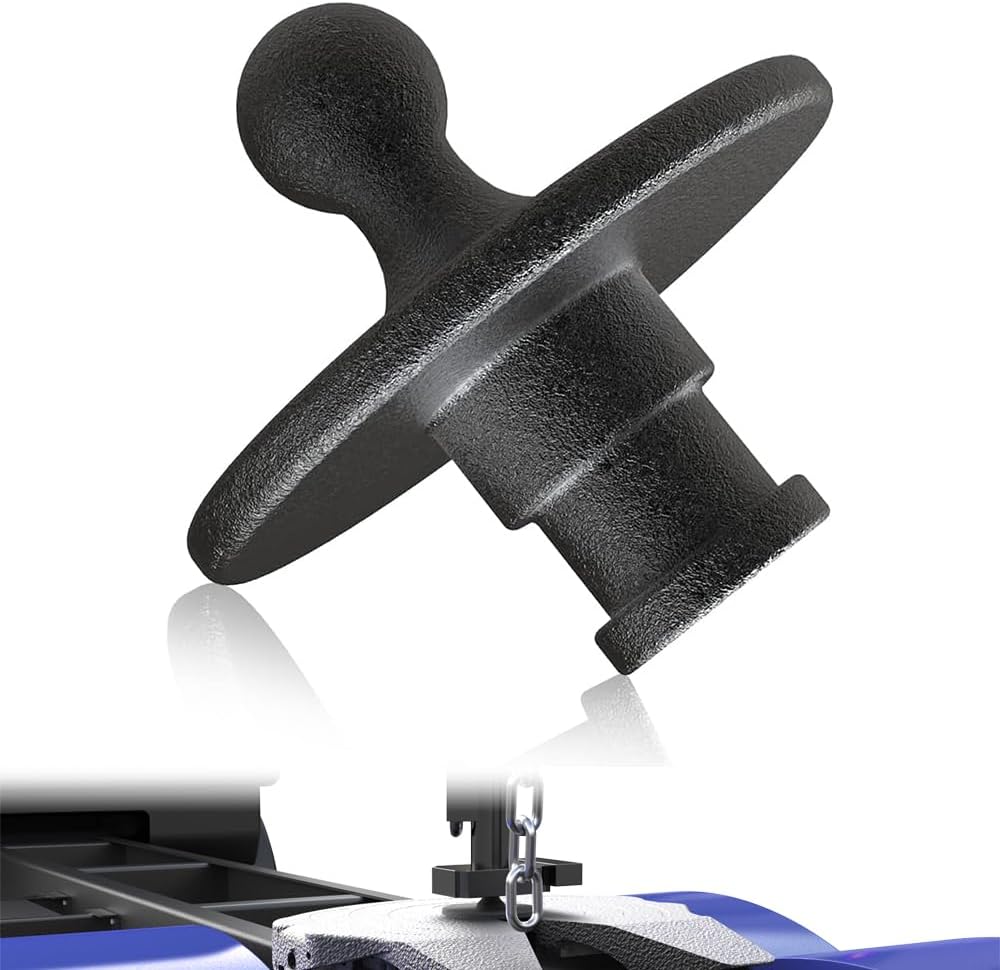 Mepareri Fifth Wheel to Gooseneck Adapter,Kingpin to Gooseneck Ball Adapter Hitch Fit for Tractor or Trailer Fifth Wheels,30,000lbs