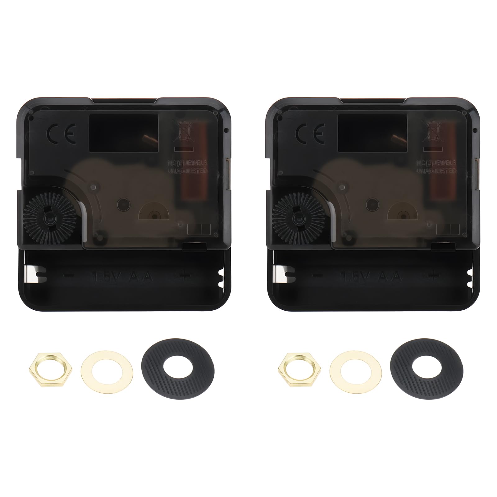 Briny River 2Pcs Clock Replacement Movement Quartz 6168 5.60X5.60x1.60cm For Creating Or Repairing Wall Clocks