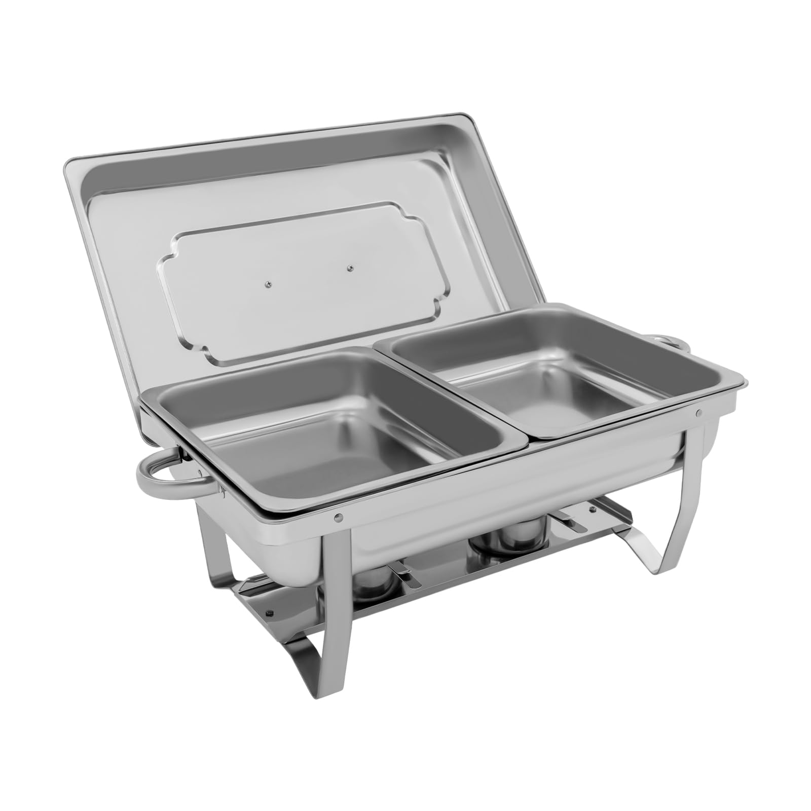 Chafing Dish, set di 2 scaldavivande Chafing Dish Buffet, in acciaio inox, per catering buffet e feste