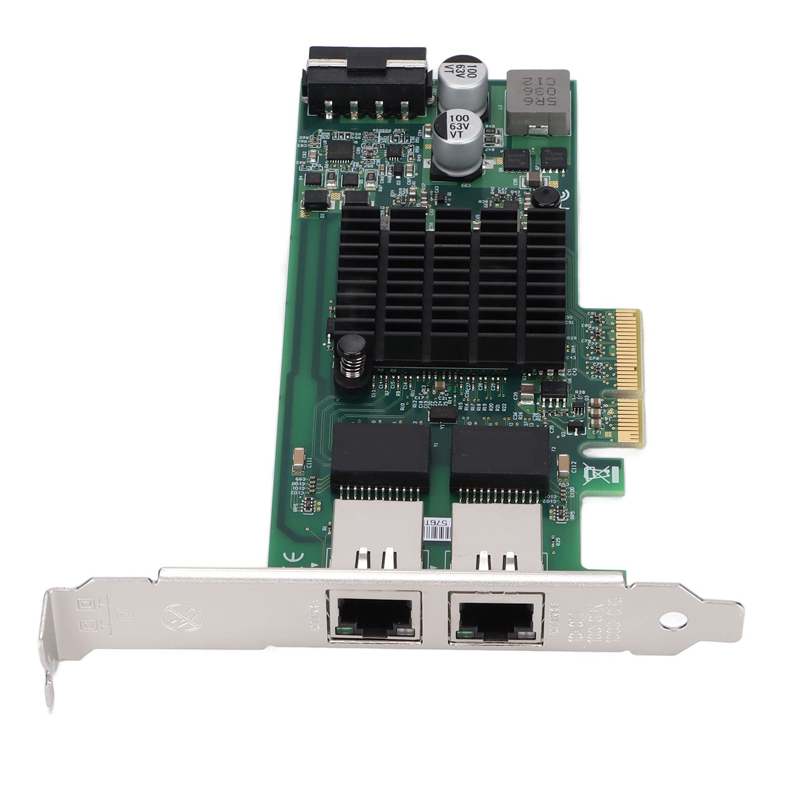 Bewinner Scheda di Rete PCI‑E X4 Gigabit Ethernet 10/100/1000 Mbps, Convertitore Adattatore LAN RJ45 a Doppia Porta, Adattatore Ethernet PCIE con unità CD