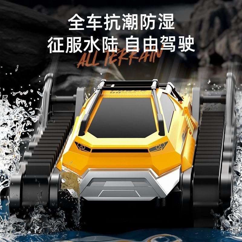 Pihura Remote Control Tank 1/12 Scale High Speed RC Tank 4WD Offroad RC Car 2.4Ghz Remote Control Crawler Drift Tank Army Truck for Kids 4