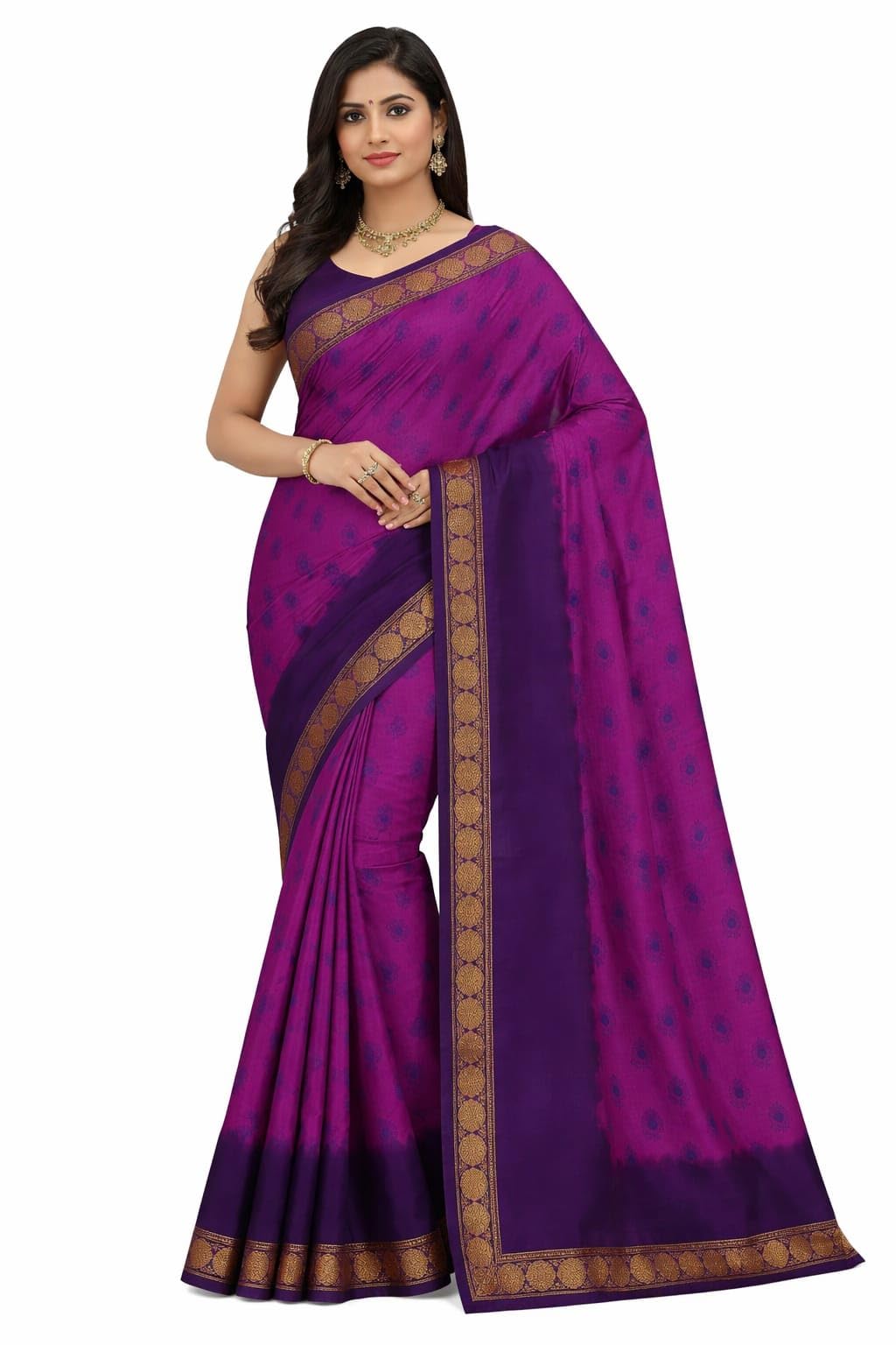 Women Mull Mull Cotton Saree with Small Border | Soft Lightweight Daily Wear Saree | Elegant Printed Design | Without Blouse Piece-picture-14