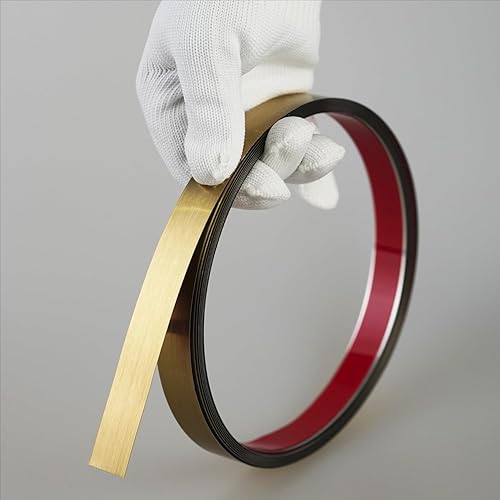 Miniatura 7 de Moldura metalizada dorada para pared, de acero inoxidable, para despegar y pegar, acabado similar a un espejo, tira autoadhesiva para techo, marco