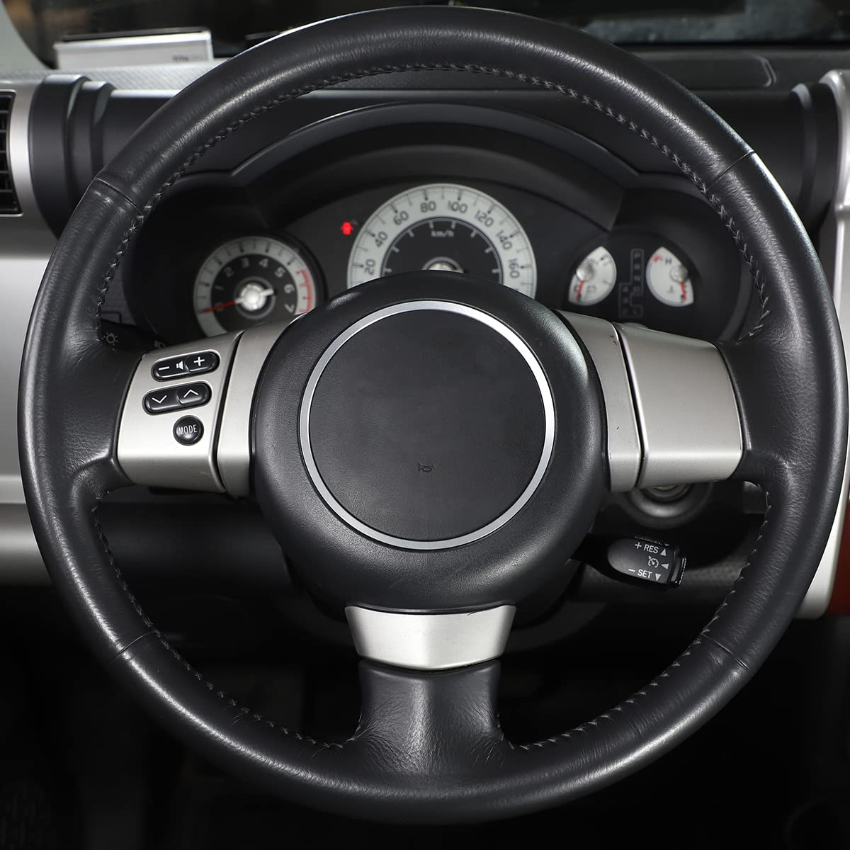 Amazon.co.jp: LLKUANG 車のステアリングホイールトリムリング