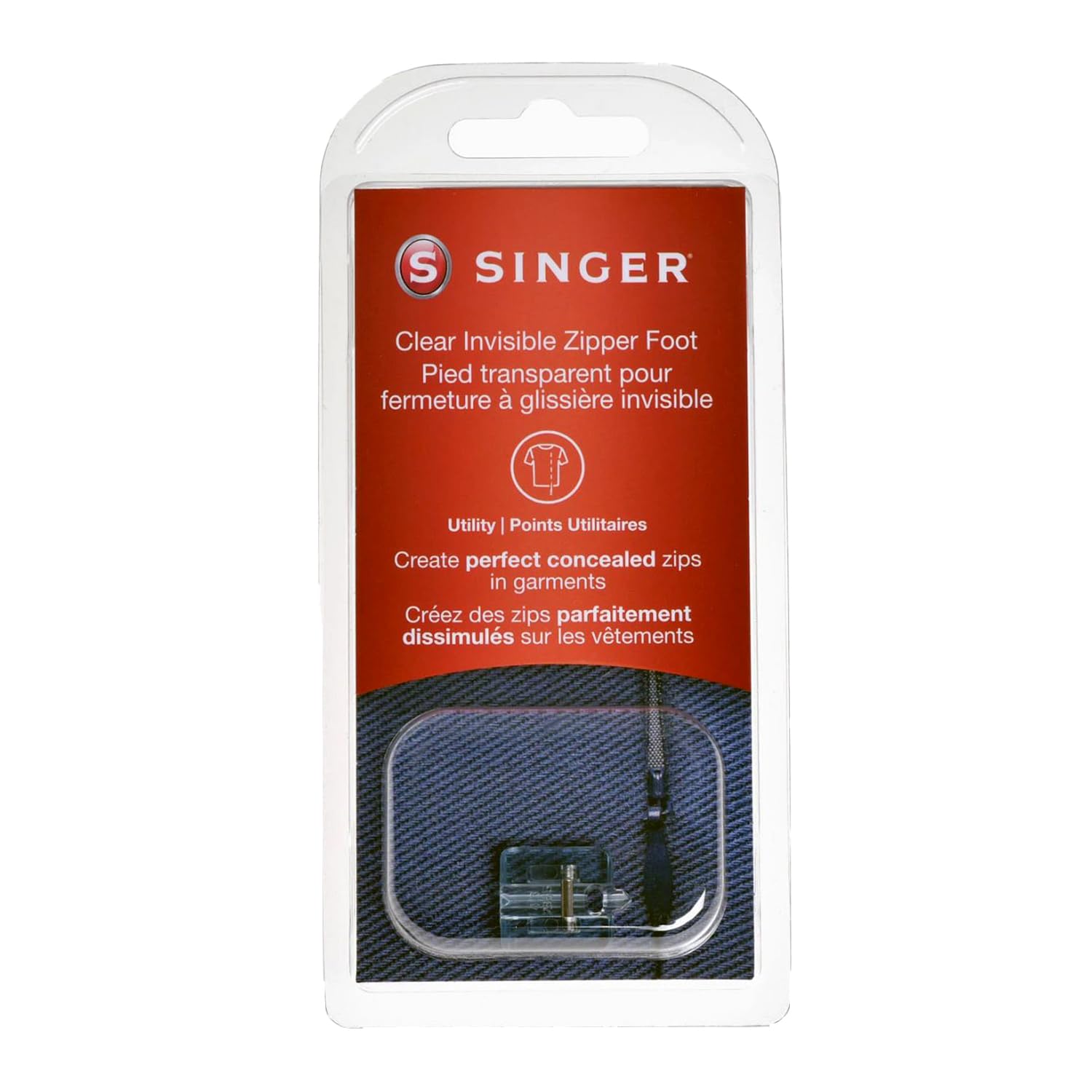 Singer Clear Invisible Zipper Foot For Se91 Series Sewing & Embroidery Machines
