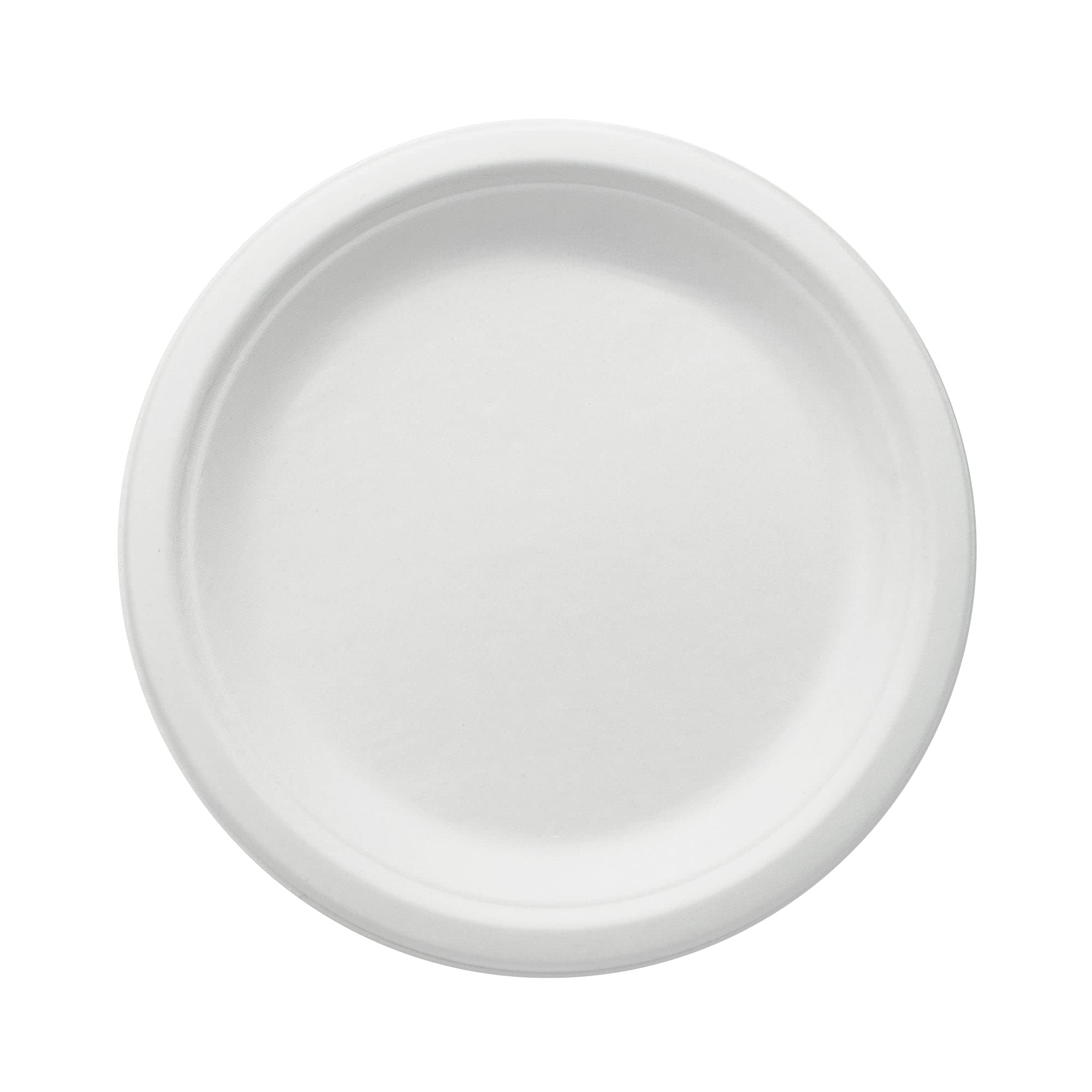 wisefood Zuckerrohr Teller - 400 Stück flache Bagasse Einwegteller rund weiß ∅ 26cm - Einmal Pappteller ideal als Partyteller oder Speiseteller - Nachhaltiges Zuckerrohr Geschirr ohne PLA/PE