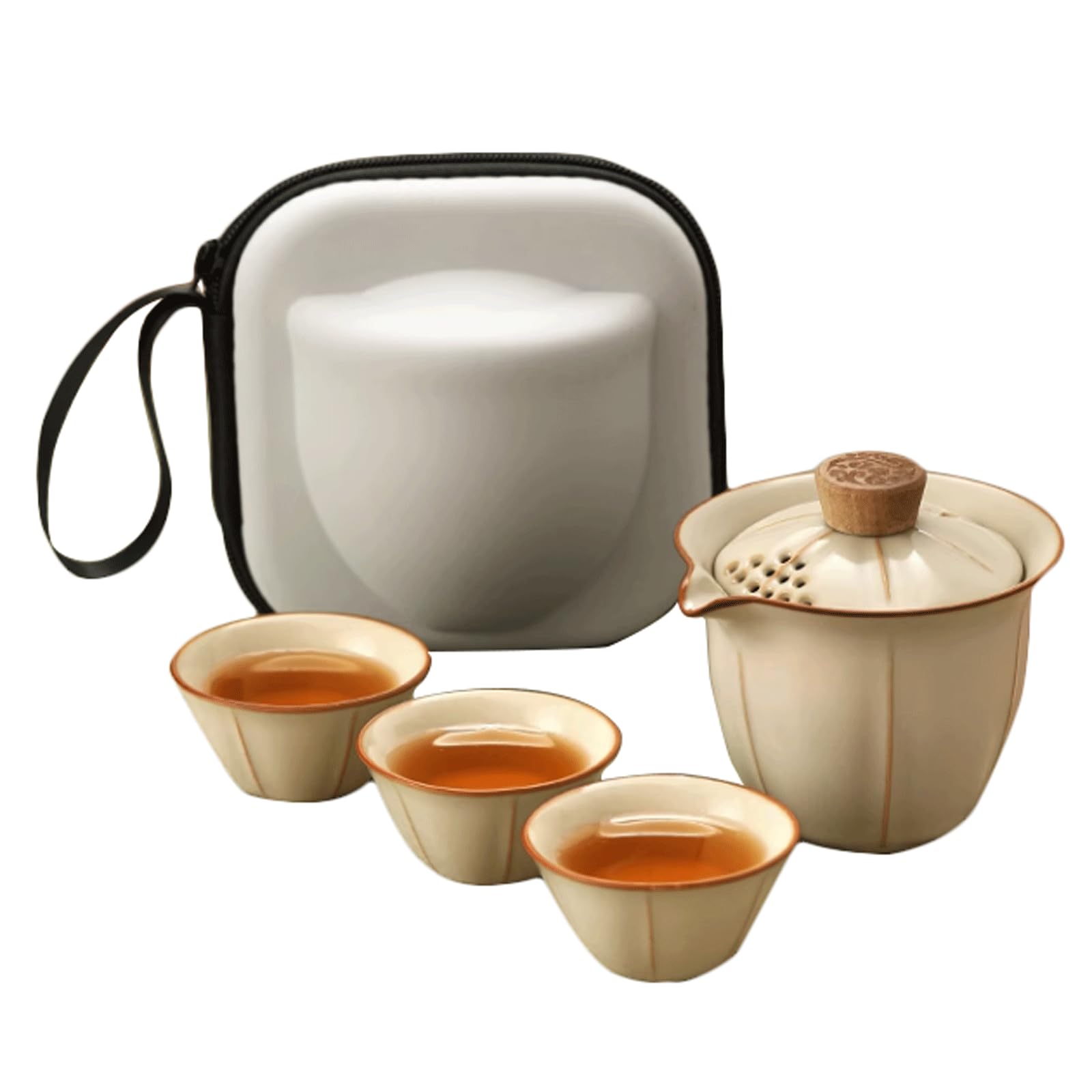 Porcelanowy czajniczek, Zestawy do herbaty podróżne przenośne Gaiwan zestaw do herbaty filiżanka porcelanowa zestaw do herbaty nowoczesny zestaw do herbaty Gaiwan zaparzacz do herbaty czarna herbata P