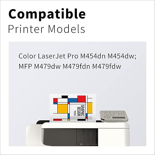 Miniatura 4 de 414A con chip LemeroUexpect - Cartucho de tóner remanufacturado de repuesto para HP 414A 414X W2020A para impresora MFP M479fdw Pro M454dw M479fdn