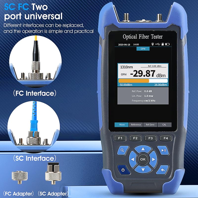 Reflectómetro con 9 funciones VFL OLS OPM Event Map RJ45 Ethernet Cable Tracker Tester(NK3200D(APC))