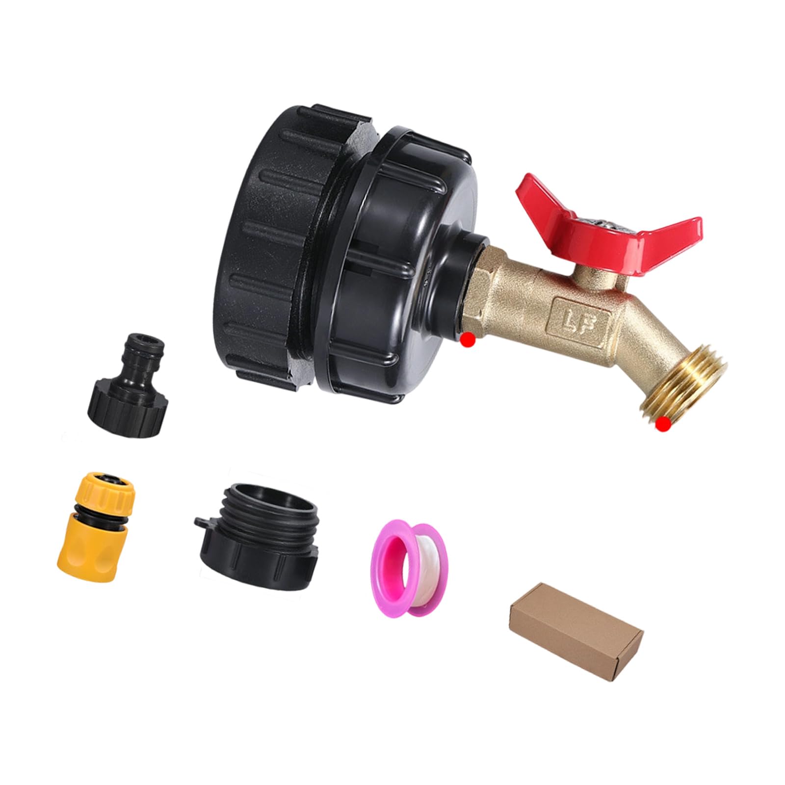 Msioytog C Strong Metal Oupling Set General Arry Onnector For 1000L Industrial Liquid Storage Tanks & Transport Barrels Bolted Water Outlet