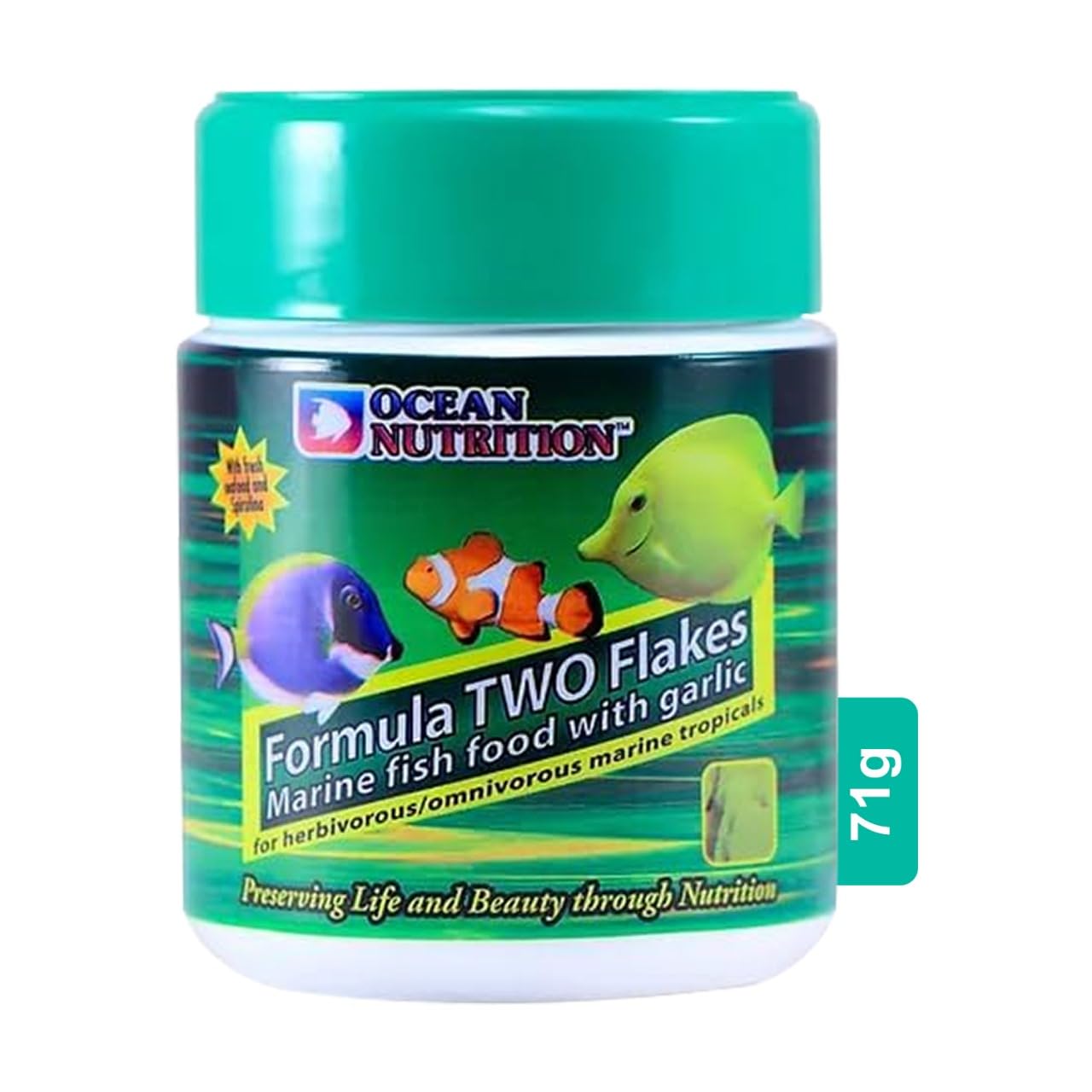 Ocean Nutrition (Original from Tunai Store) Formula Two Flakes Marine Fish Food with Garlic| 71g| 51% Protein Rich Fish Feed for Herbivorous/Omnivorous Marine Tropicals (B0CV9F1VLS) Amazon Price History, Amazon Price Tracker