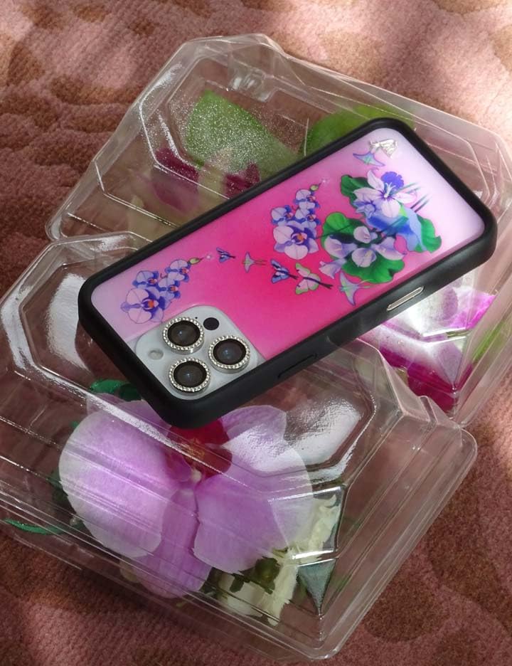 Image of Wildflower Cases - Compatible with iPhone 16 Pro Max | Protective Black Bumper, 6.5ft Drop Test Certified, Women Owned Small Business | Butterfly Dreams