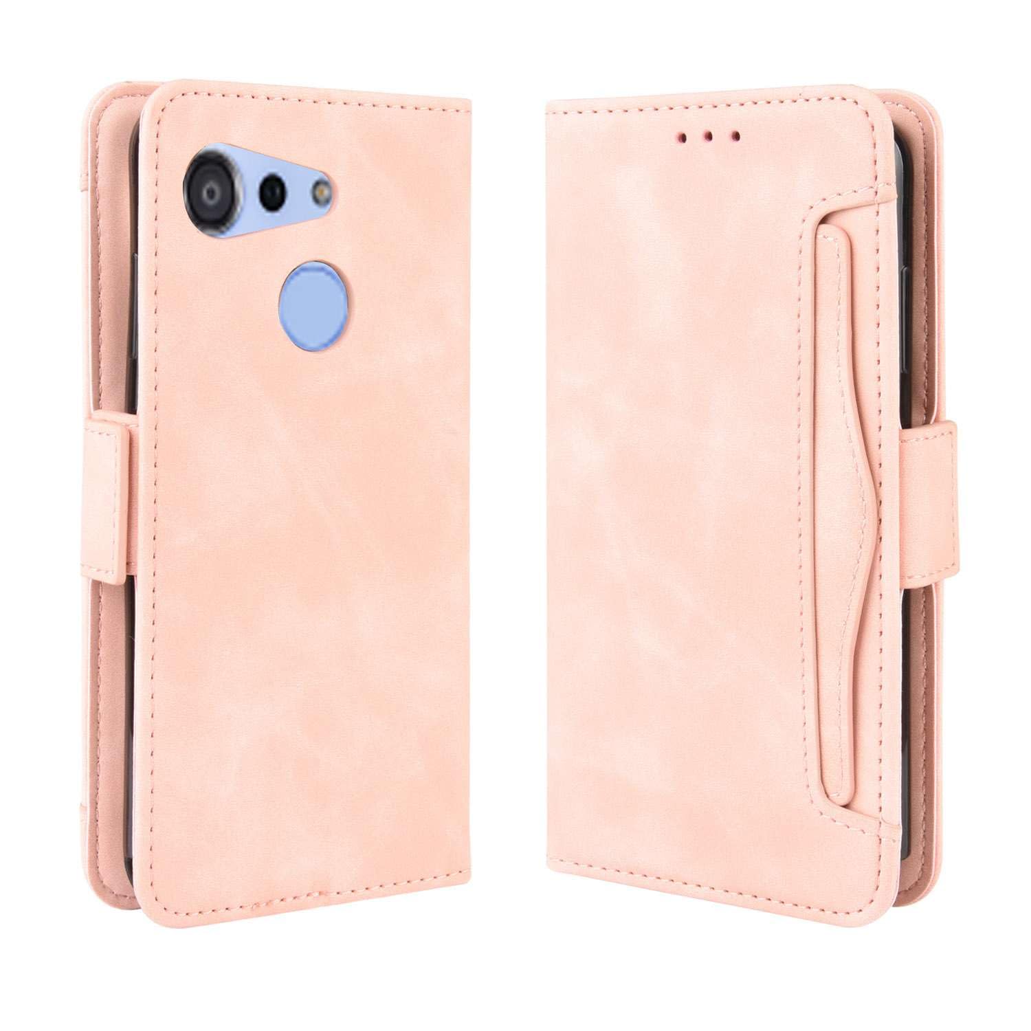 Flip Case for Kyocera Gratina,Retro magnetic Flip Case,PU Leather Wallet design with Removable card slots - Pink