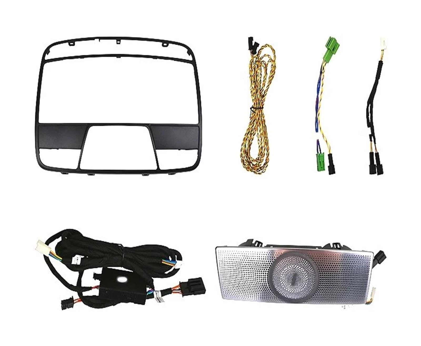 XCZPRKMXY Midrange Speaker Horn Cover with 3 Colors Ambient Light Glow Cover Compatible with Mercedes Benz C-Class W205 2015 2016 2017 2018