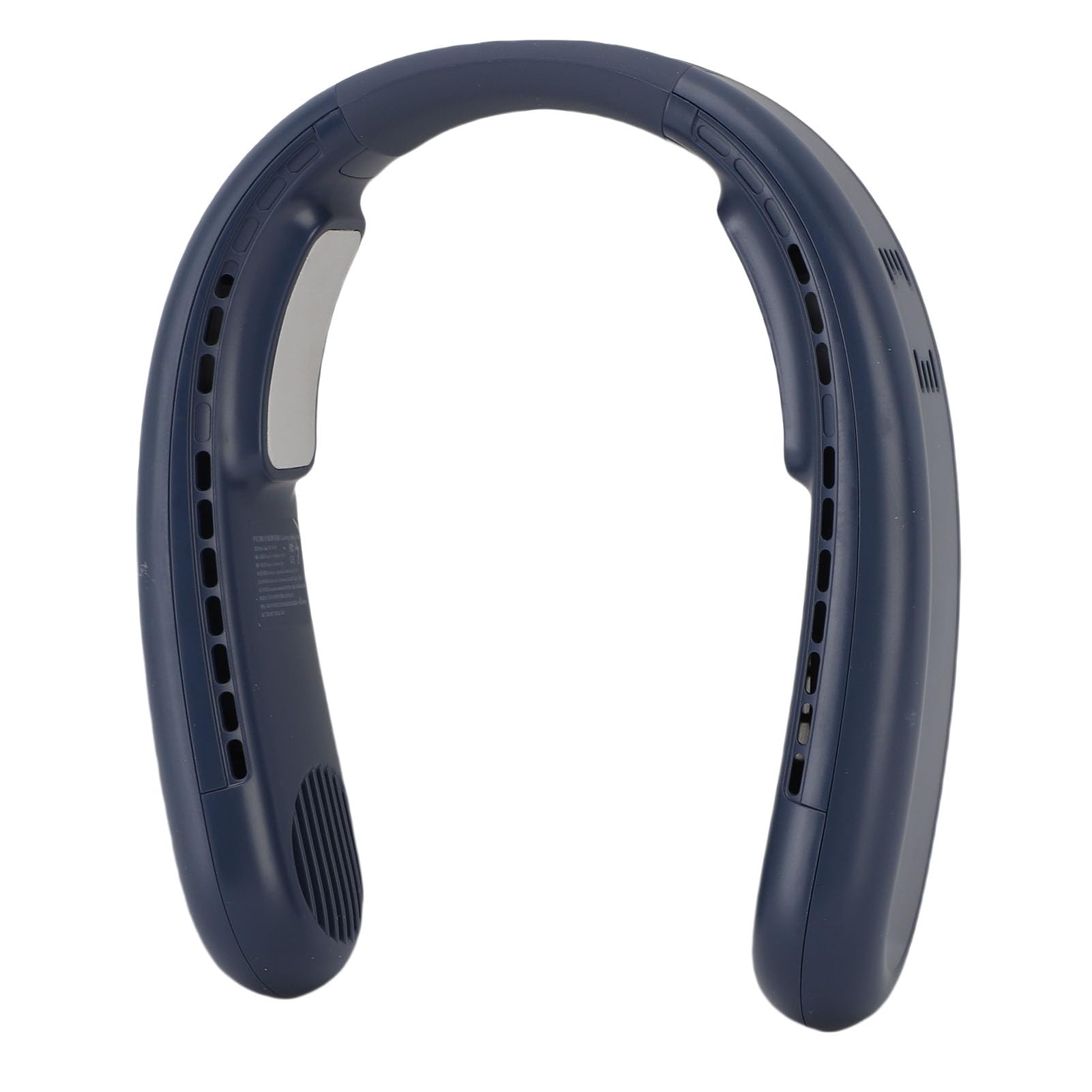 Tragbarer Nackenventilator, Doppelte Kühlung mit Halbleitertechnologie, Starker Wind, Leise, Tragbare, Wiederaufladbare Halsventilatoren für Reisen, Strand, Reiten, Camping (Blau)