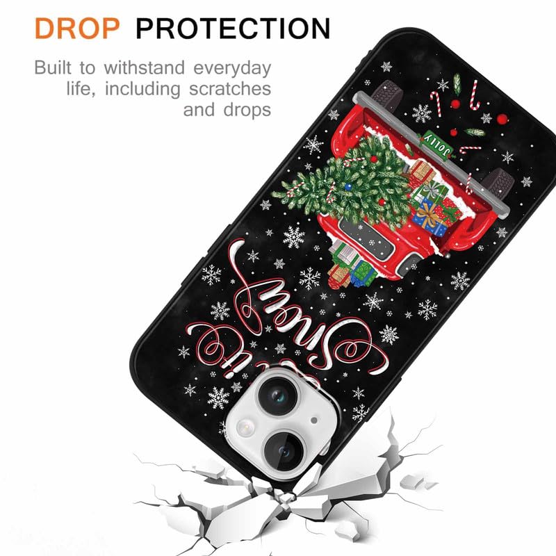 Yoedge Weihnachts-Handyhülle Für IPhone 15 Plus – 2 Stück, Transparent Mit Weihnachtsbaum-Muster