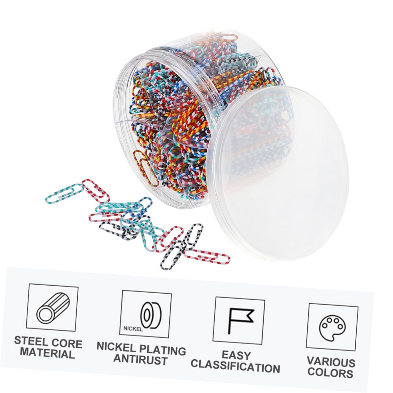 SHINEOFI 3 Set Graffetta Per Fogli Griglia Fermagli Di Carta Poli Taccuino Graffette Ideali Clip Di Tenuta Da Cucina Patata Fritta Di Grandi Dimensioni Telo Metallo Colorful 450 Pezzi * 3