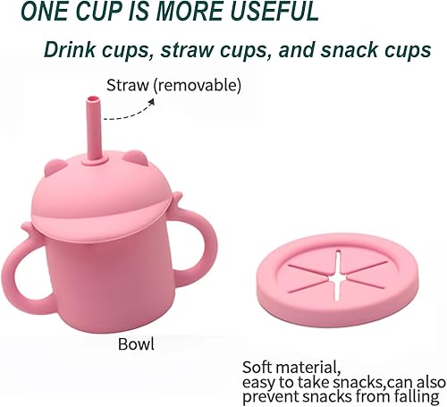 Miniatura 4 de Juego de 11 piezas de alimentación de silicona para bebés, suministros de destete para bebés, sin BPA, babero, placa de succión para bebé, tenedor