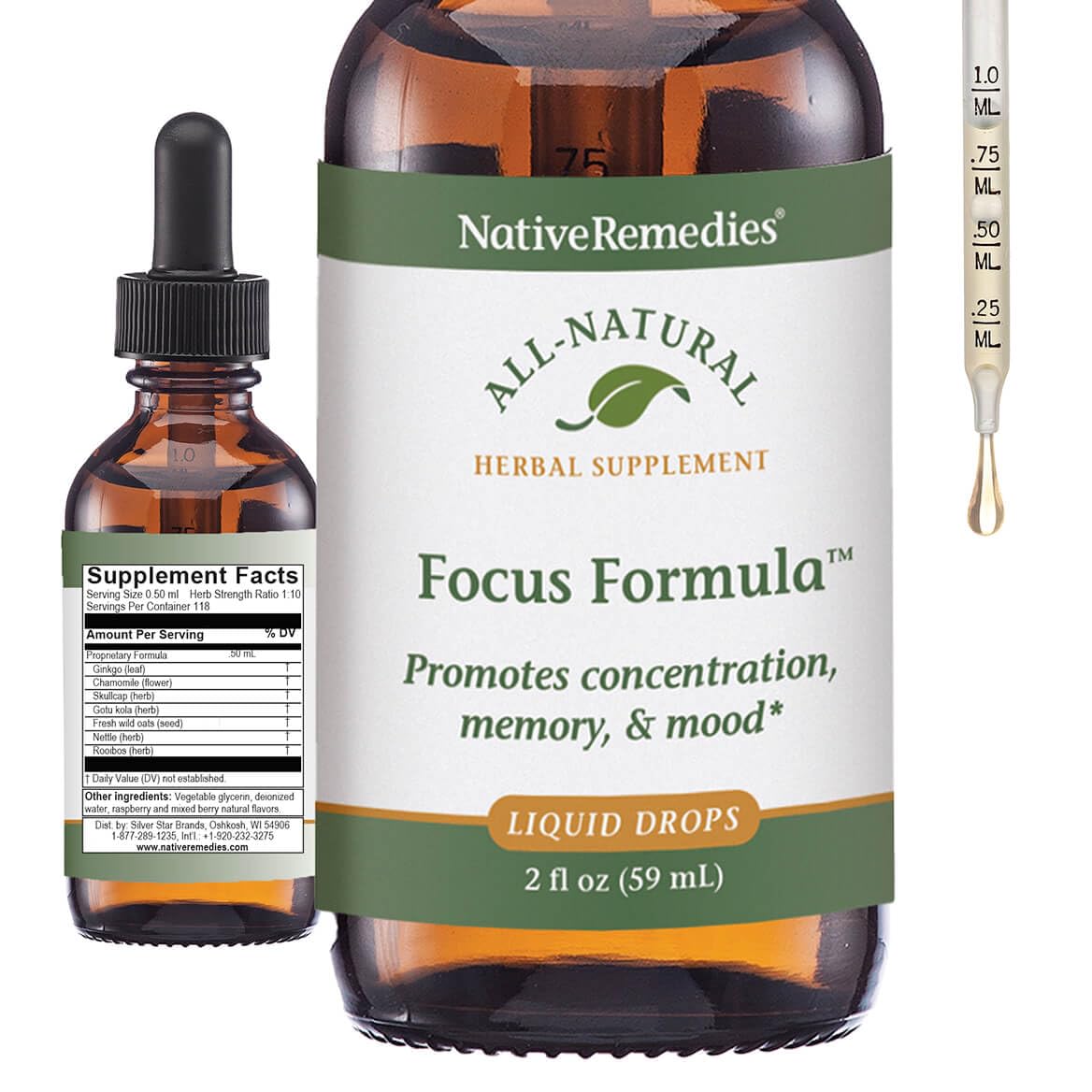 Native Remedies Focus Formula, 2 Fluid Ounce
