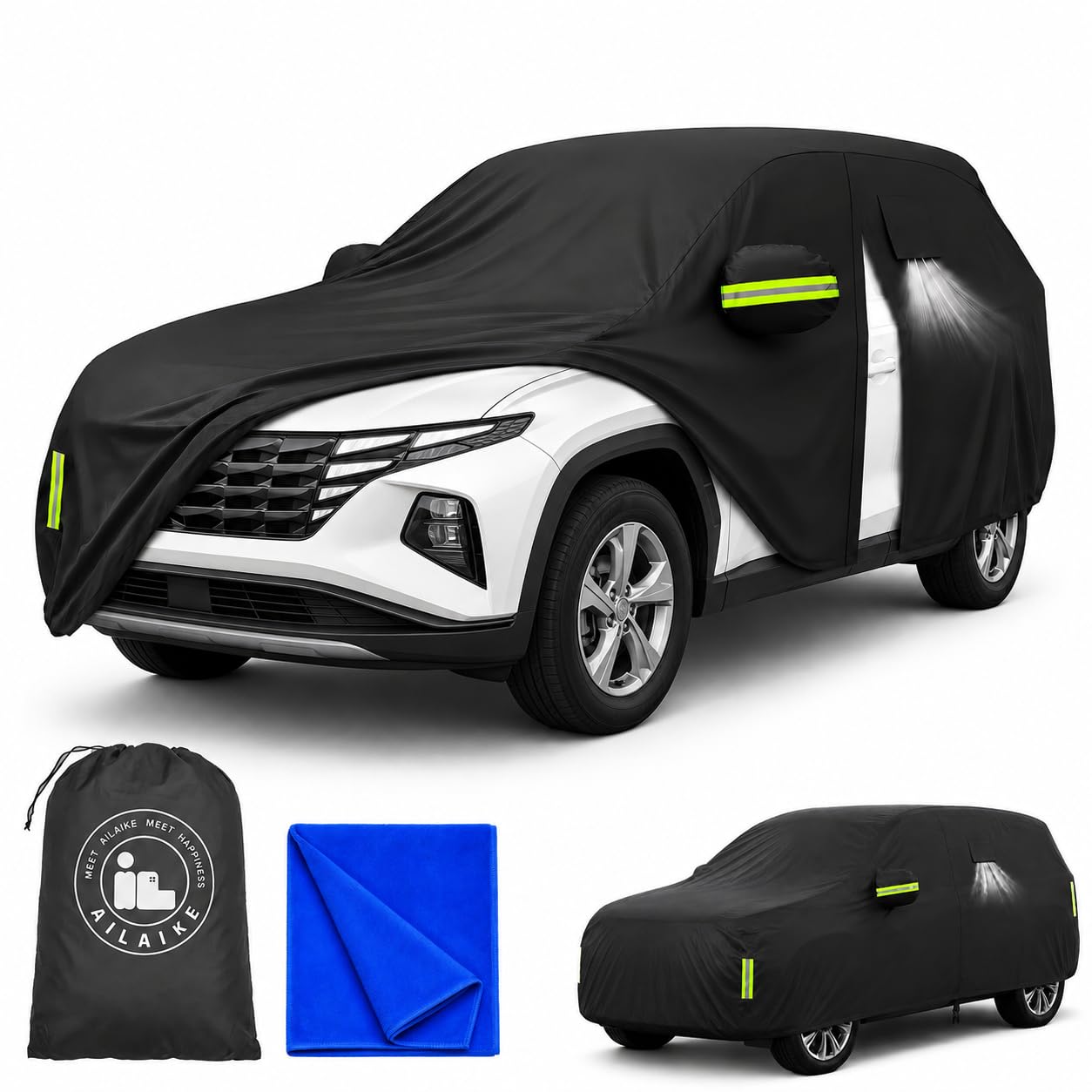 Car Cover Waterproof All Weather Custom Fit for Hyundai Tucson.