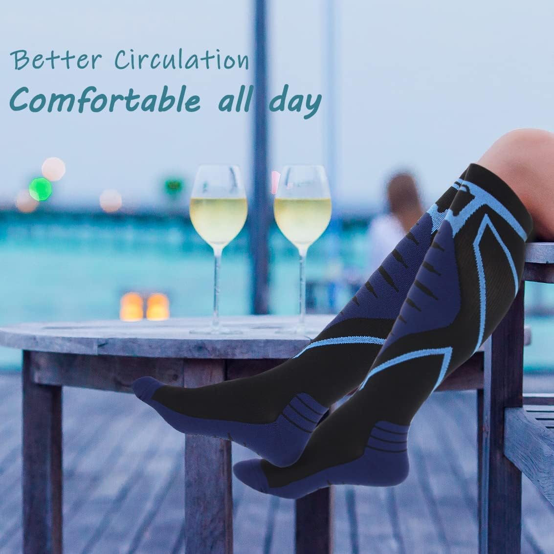 Compression Socks for Men & Women 20-30 mmHg Knee High -Best Support for Medical, Athletic, Sports, Travel (1/2Pairs) - Image 6