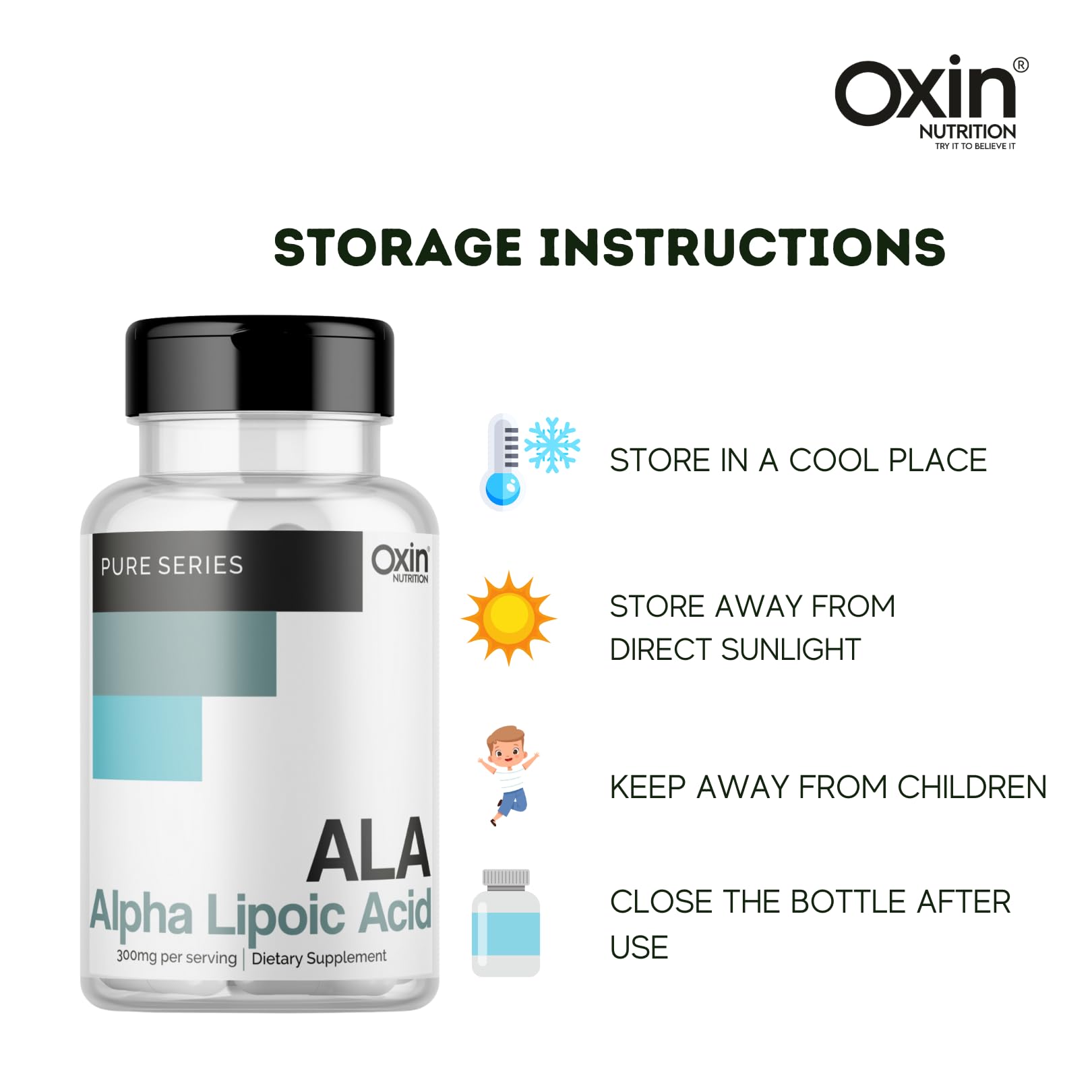 Oxin Alpha Lipoic Acid 300 mg ALA Universal Antioxidant Supplement 60 Capsules — Amazon image 6