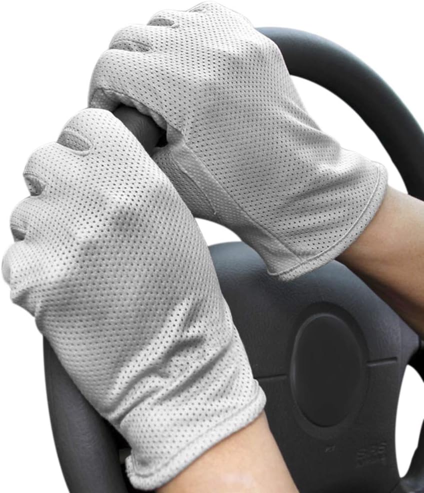 Men’s Non-slip Breathable Cycling Driving Gloves Touchscreen Gloves Summer Sun UV Protection Mesh Gloves Sunblock Adult Gloves Quick Dry Outdoor Sports Running Gloves Handswear