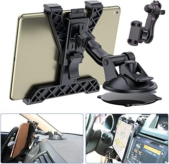 OHLPRO Tablet Holder for Car, iPad Holder for Car Air Vent Mount, Universal Dashboard Windshield 2-in-1 Cradle TPU Suction Sticky Gel for iPad/iPad mini Samsung Galaxy Size 6"- 10.5" iPad Car Holder