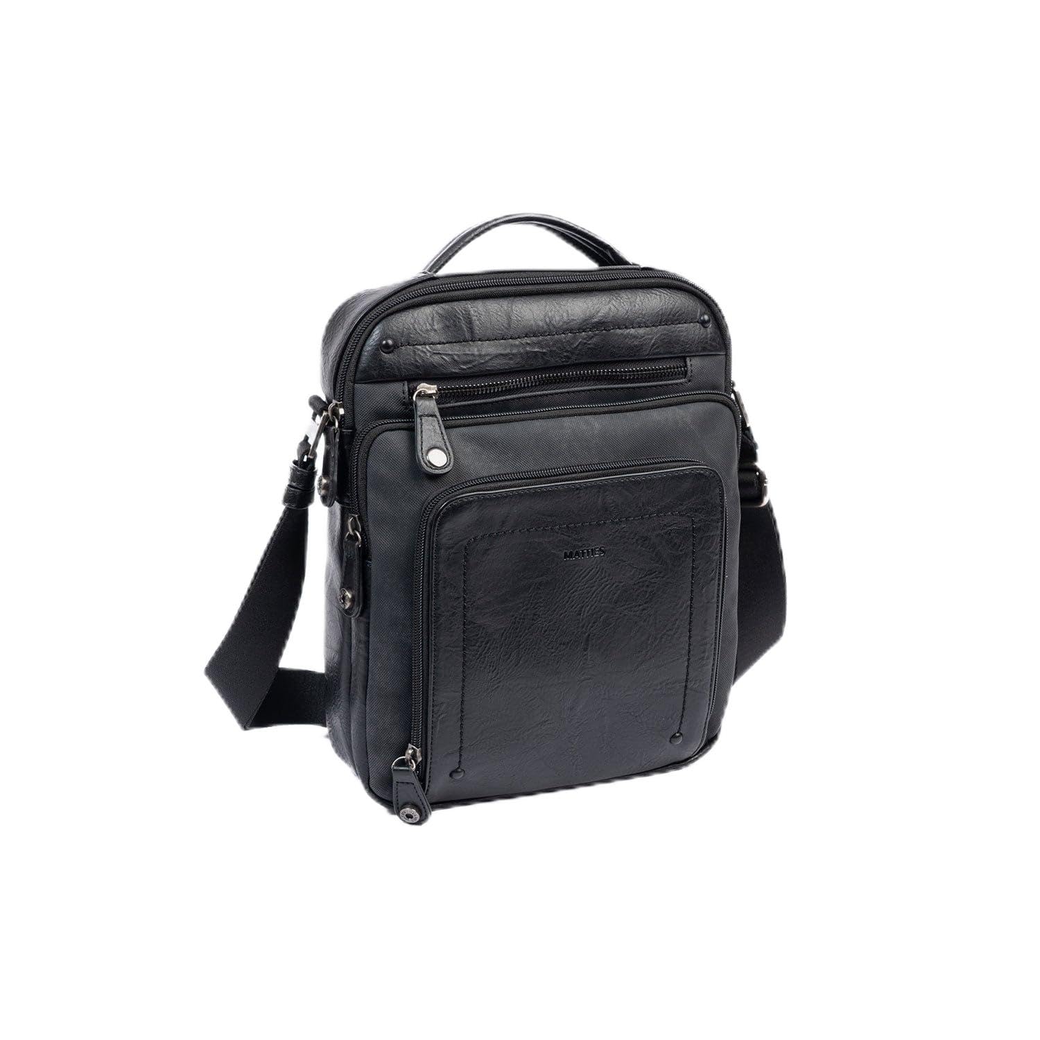 MATTIES Men's Juvenil Bags, Black/White, 0cm x 24cm x 30cm