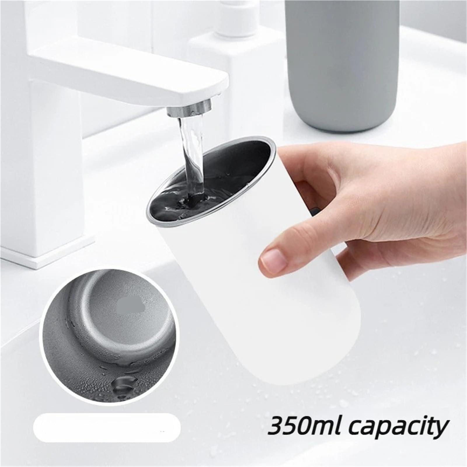 Juego de Vasos for cepillos Dientes, diseño montado en la Pared, Ahorro Espacio, sin perforación, 1 Uds para Ducharse,Cepillarse Los Dientes