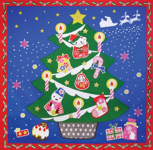 風呂敷 / 四季彩布 小風呂敷 綿シャンタン 12 クリスマス 13868