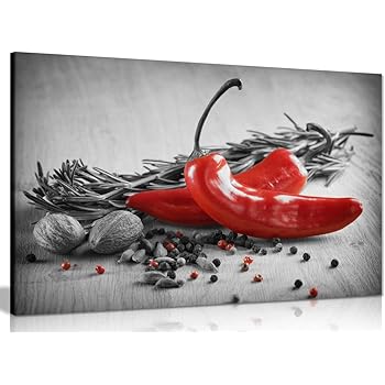 Amazon Com Hierbas Y Especias Cocina Lona Arte De La Pared