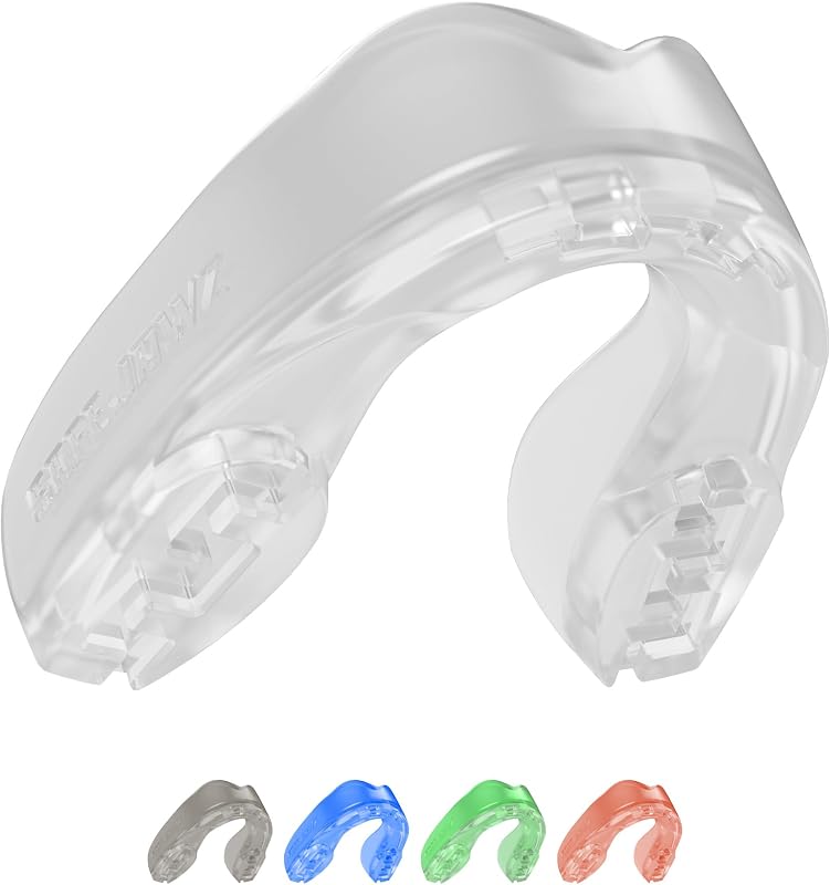 SafeJawz Sport Protège-dents Éléments VENT, Protection intégrale pour Tous Les Sports, notamment Le Rugby, MMA, Hockey, Judo, Karate, Les Arts Martiaux et la Boxe (BLANC)