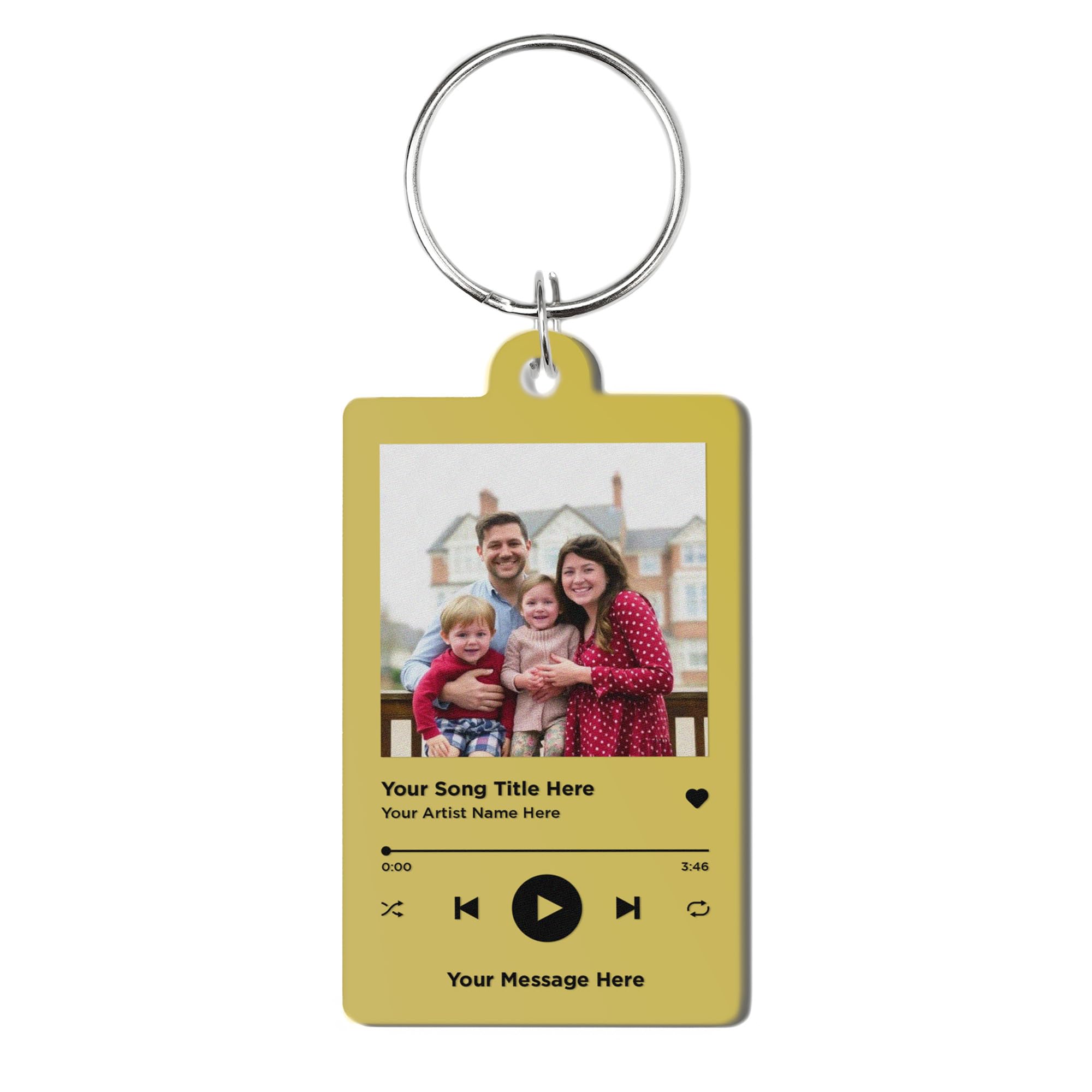 A1 Graphics Ltd Song Keychain Personalised Album Style Keyring Gold Music Boyfriend Girlfriend Valentines Music Love Birthday Wedding Christmas