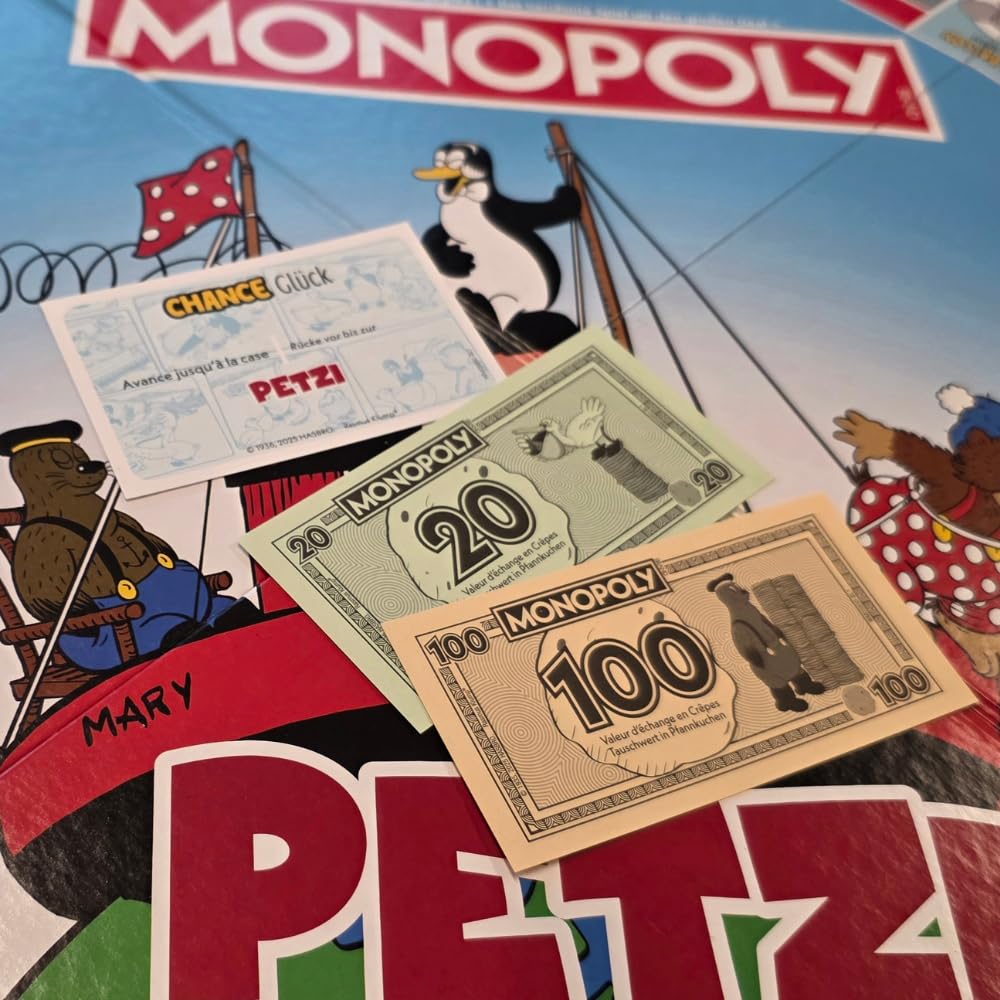 Monopoly Petzi & Rasmus Klump - Das Brettspiel für Kinder & Sammler | Le Jeu de Société Pour Enfants & Collectionneurs - Deutsch/Français (Bilingual) Winning Moves