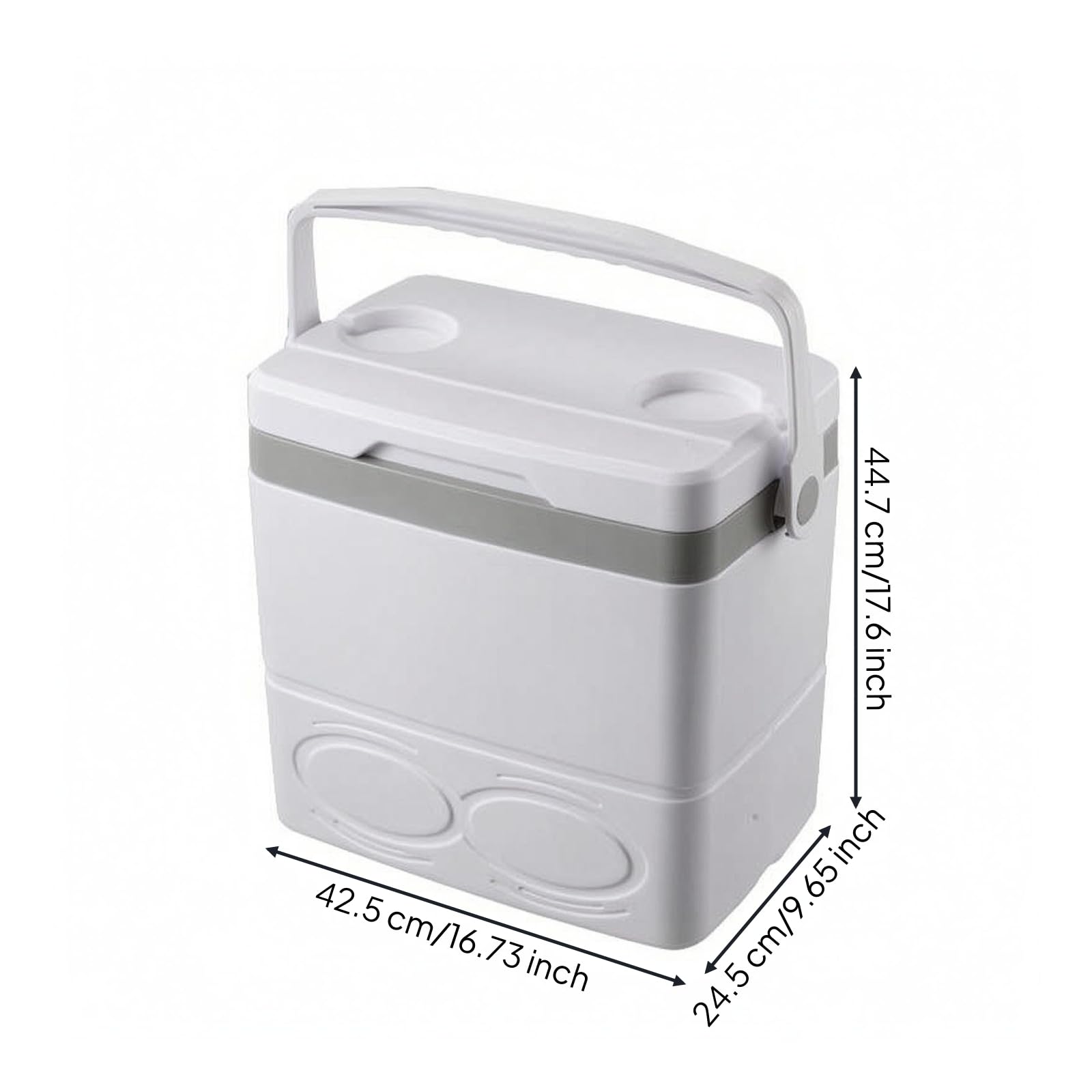 Contenitore Termico Isolato Frigo Portatile Ghiacciaia Scatola Refrigerata con Maniglia Integrata Coperchio con Cerniera Guarnizione Ermetica E Blocco