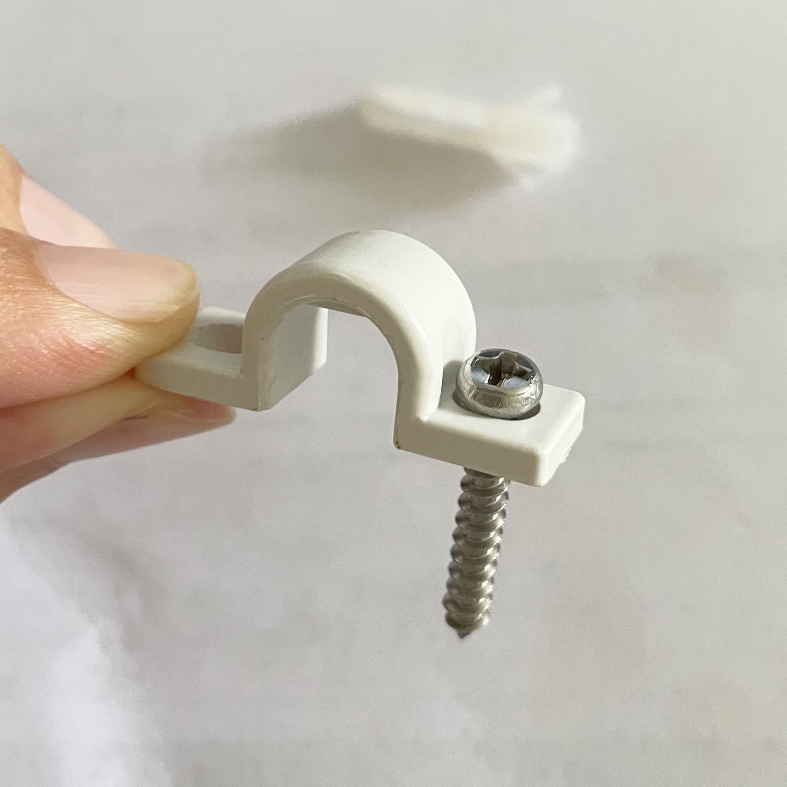White Shelf Clips - 12 Pack with Screws & Tubes -4