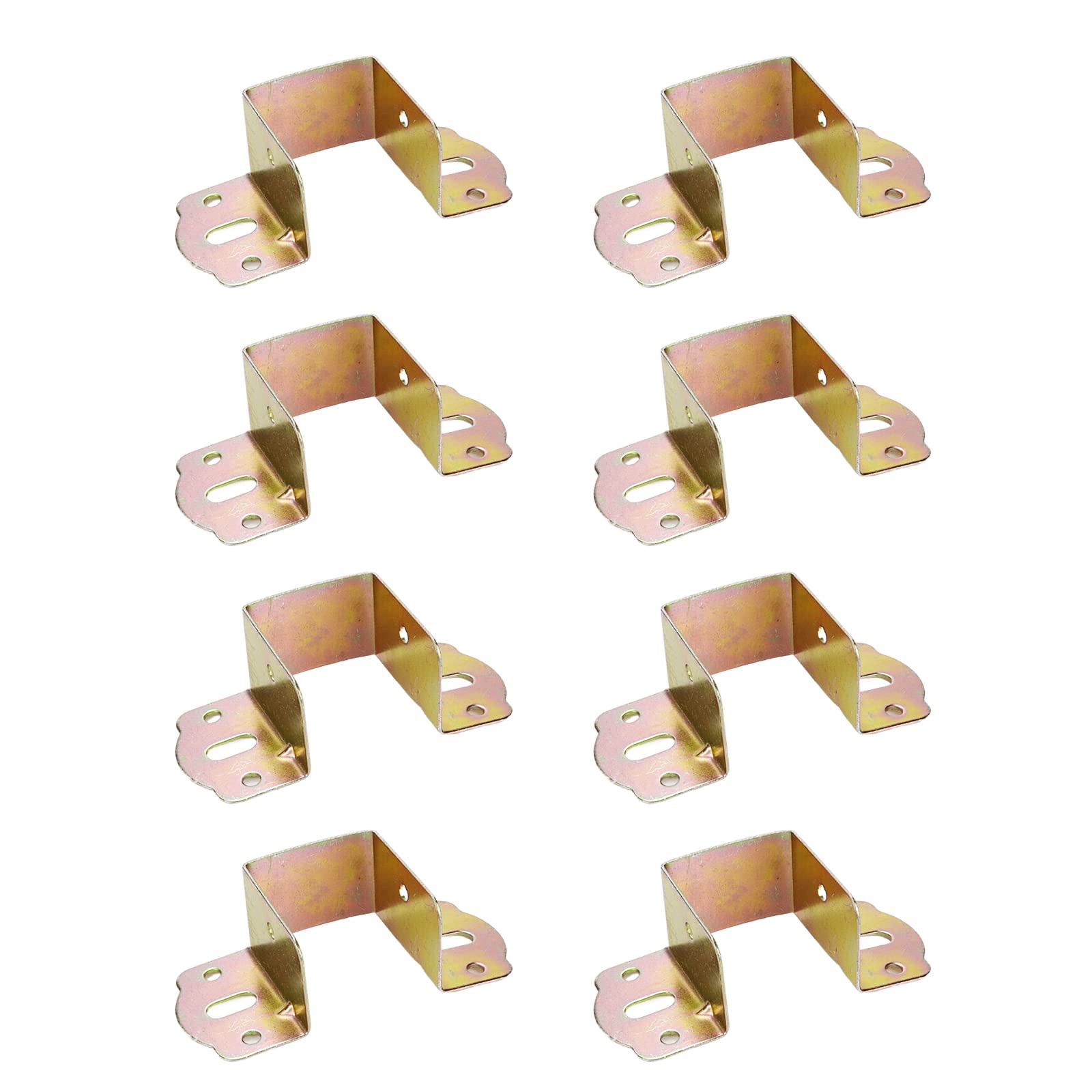Xiaoyztan8 Pcs Bed Rail Crossbeam Holder Galvanized Iron Furniture Frame Beam Connecting Fittings (Fit for 40mm Beam Width)