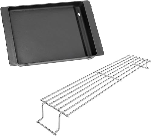 QuliMetal Cast Iron 7658 Grill Griddle and 7641 Grill Rack for Weber Spirit 300 and GS4 Spirit II 300 Series Grills