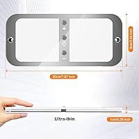 Vista 3 de BlueFire 800LM Luces LED interiores regulables para RV, Luminaria de 6W 3000-6000K para autocaravanas, con control remoto (Paquete de 4)