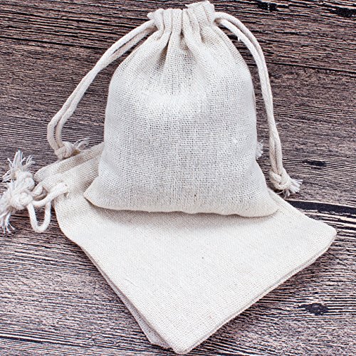Hapdoo 24 Pack Cotton Muslin Bags With Drawstring Gift Bags Jewelry Pouches Sacks For Wedding Party And Diy Craft, 3 X 4 Inches, Presents, Festivals… #TOP6