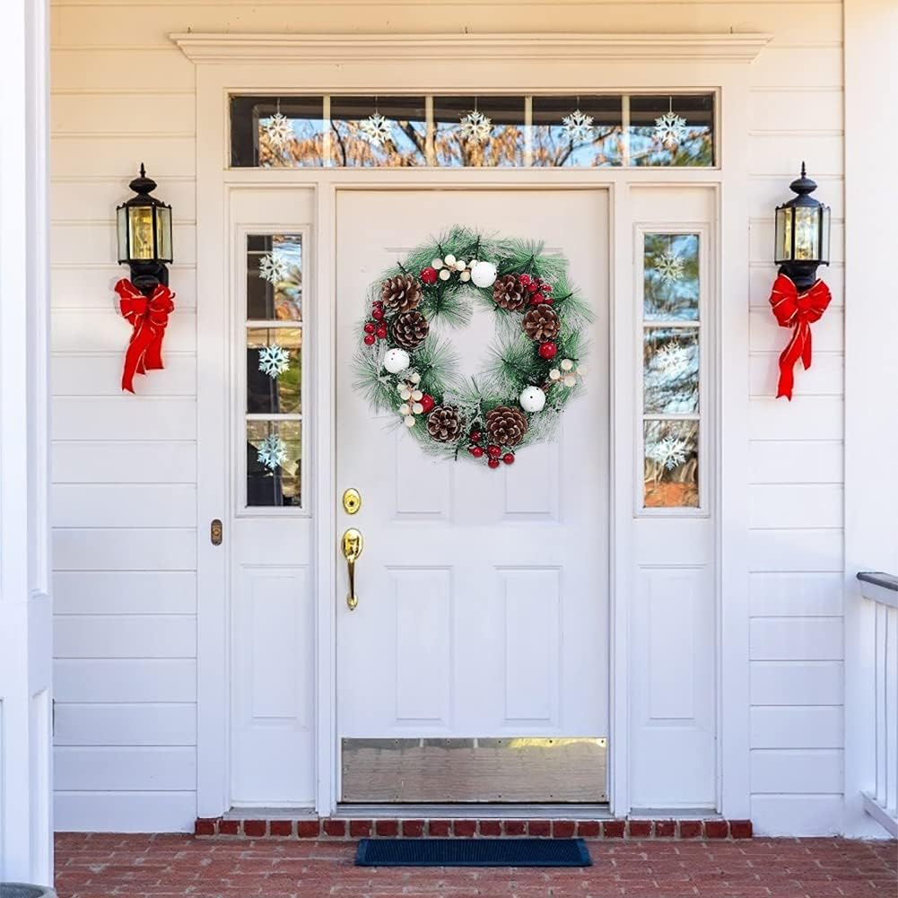Warmiehomy 32cm Artificial Christmas Wreath with Hanger - Image 5