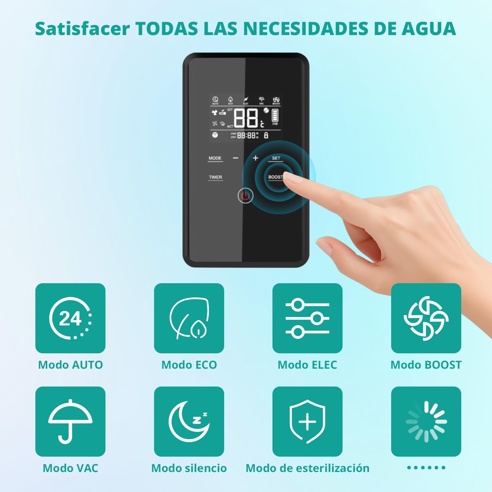 Bomba de calor 250L con intercambiador de calor, compatible con PV y solar, calefacción eléctrica adicional, R290, A+, eficiencia energética, silenciosa, para uso doméstico y comercial
