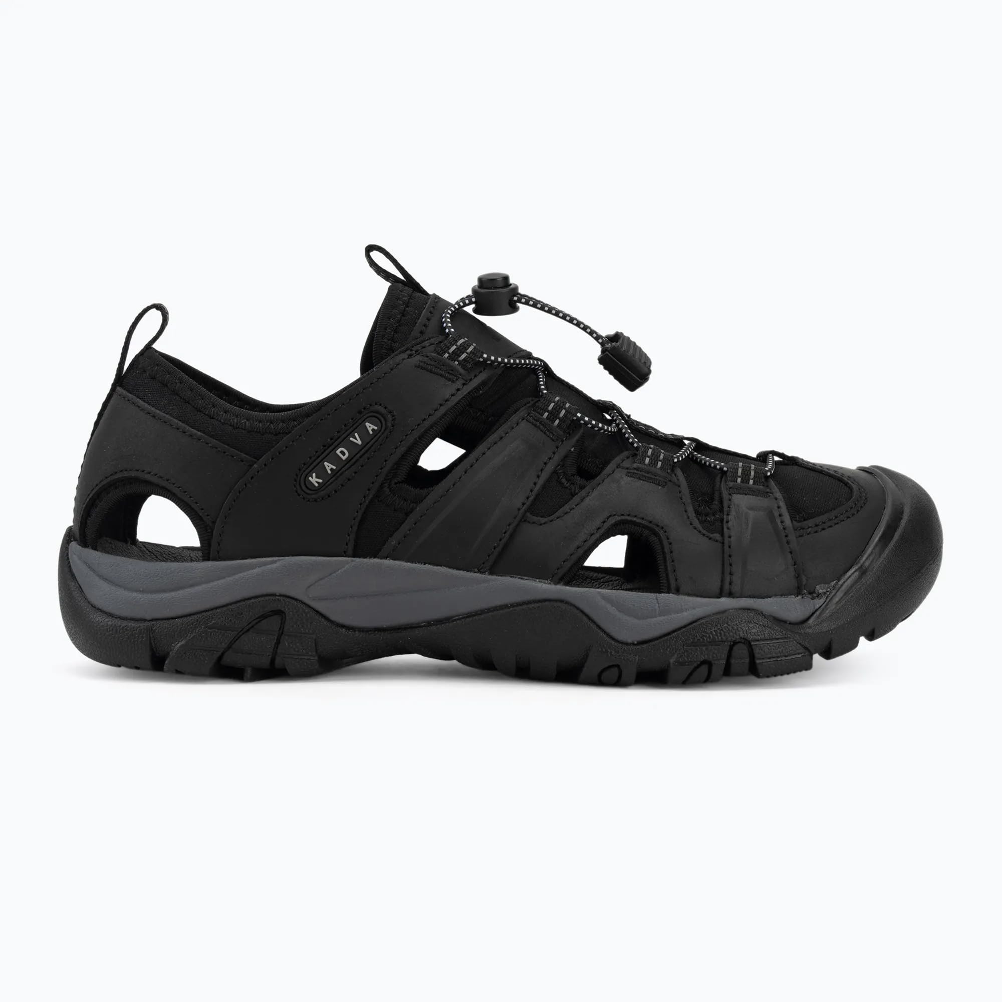 KADVA Strike Vent Herren Trekkingsandalen – geschlossene Outdoorsandalen aus Leder & Textil mit Schnellverschluss, EVA-Dämpfung