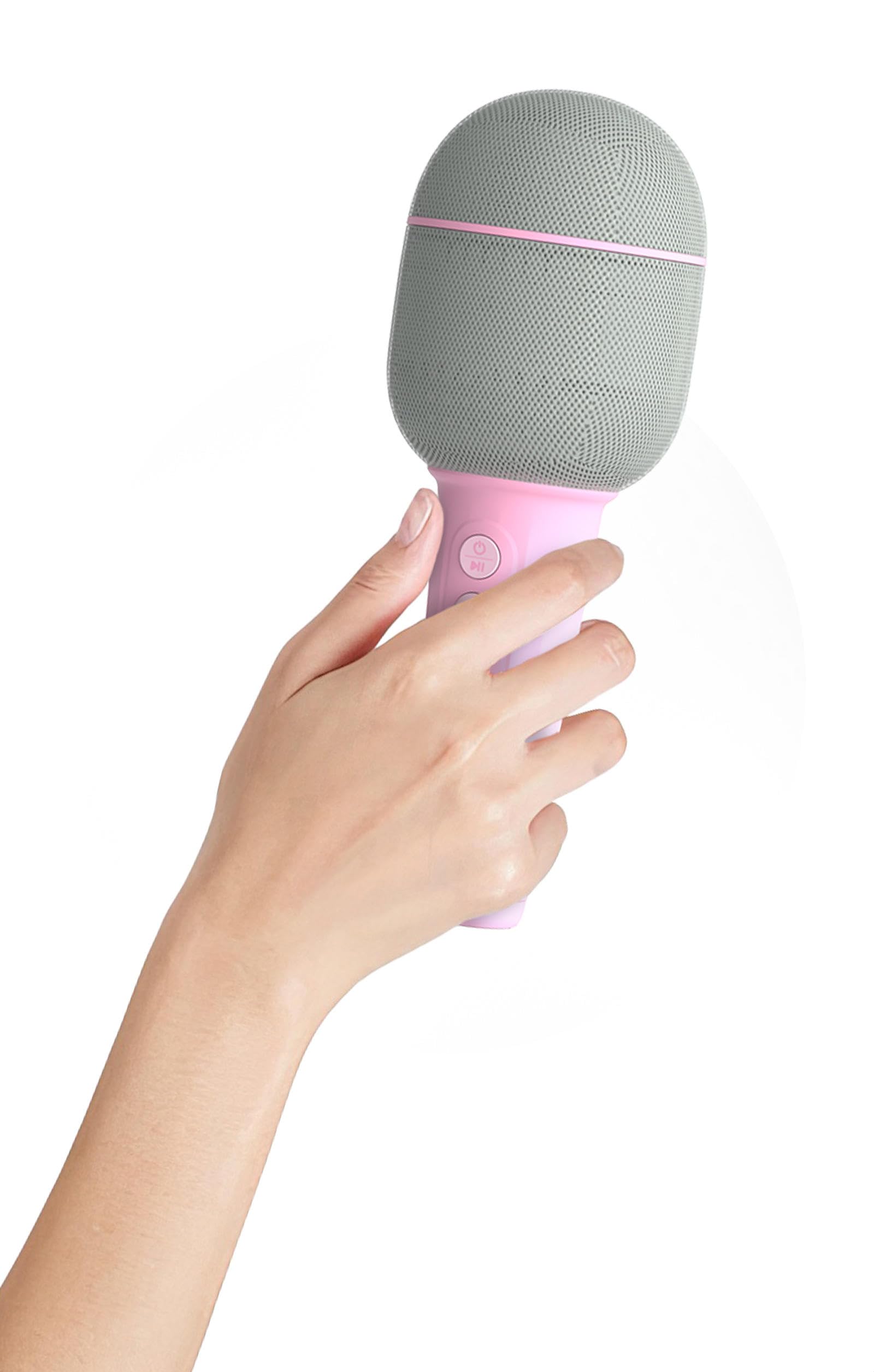 Mobility on Board - Micro Groovy Marshmallow - Microphone sans Fil karaoké avec Enceinte Bluetooth