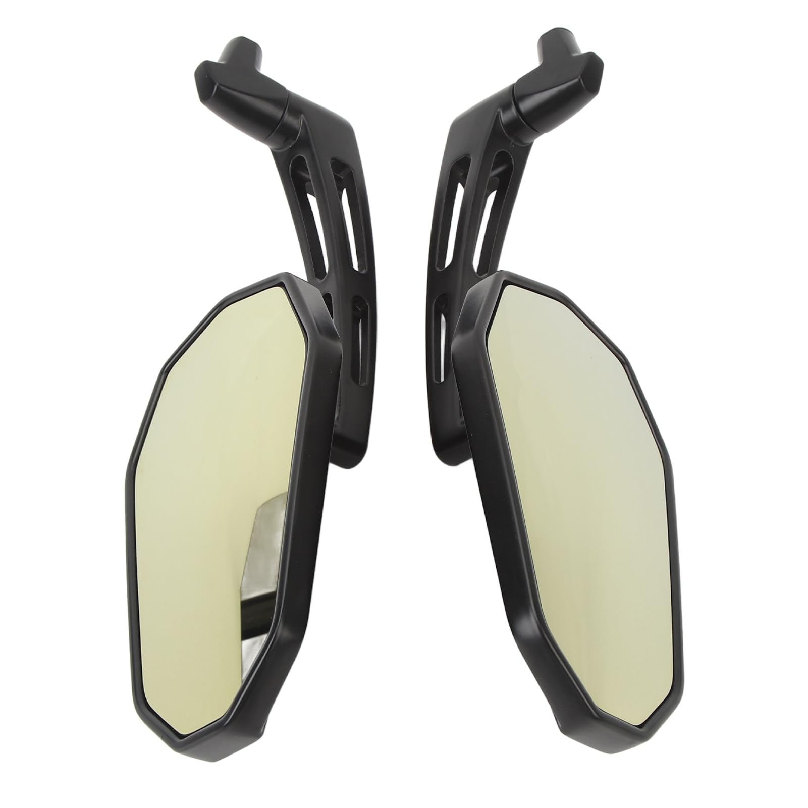 Tbest Para Lusterek Wstecznych Motocykla Obrotowe Lusterko Boczne do Cb1000R Shadow Xl1000V Srebrne Skrzydło z żółtym Szkłem Materiał o Wysokiej Wytrzymałości, Szersza przejrzystość, łatwa