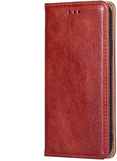 GOGME Case for Xiaomi Poco X3 Pro/Poco X3 NFC, Premium PU Leather Magnetic Automatic Adsorption Wallet Case Cover with Flip Stand and Credit Card Slots, Brown